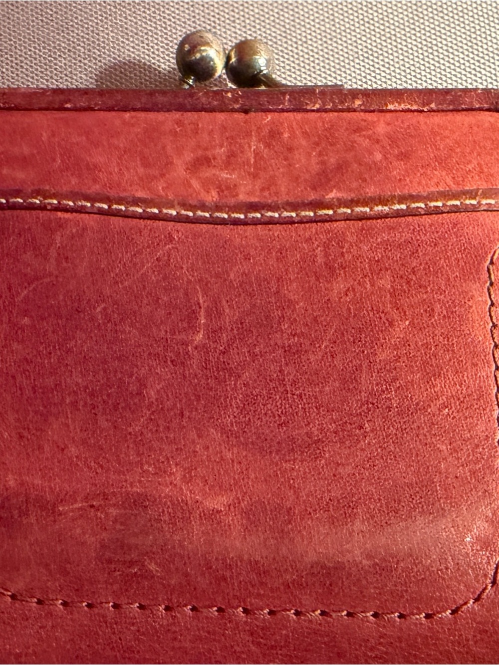 Coach Red Leather Turnlock Coin Wallet - Picture 3 of 4